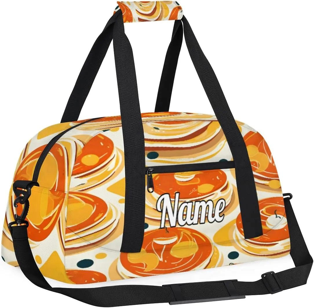 Cupcakes Muffins Personalized Dance Bag for Girls Boys Sport Duffel Bag with Your Name Kids Gymnastics Travel Bags
