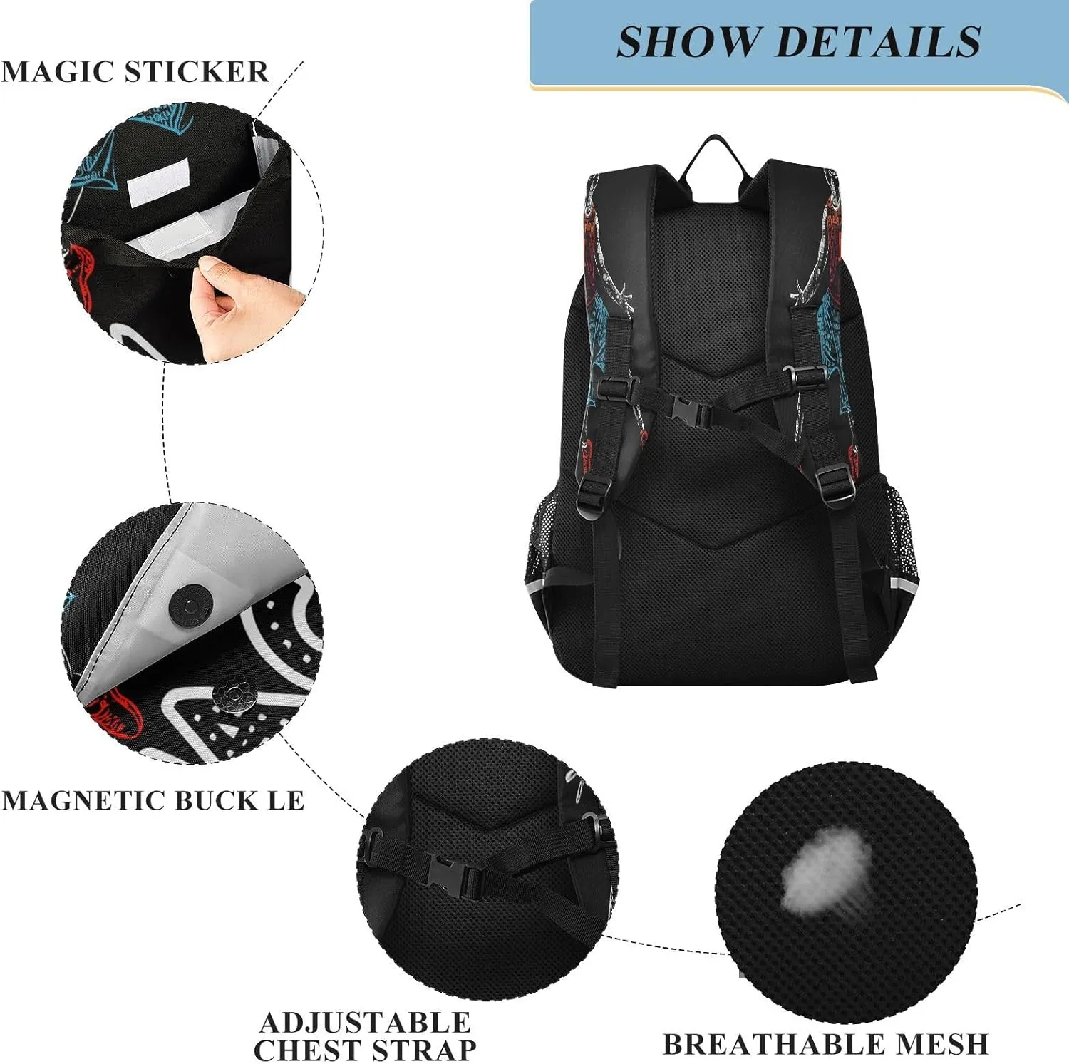 Custom Backpack for Girls Boys School Basketball Black Personalized Middle Bookbag Elementary Back Pack Primary Schoolbag for Kids Travel Teens Students