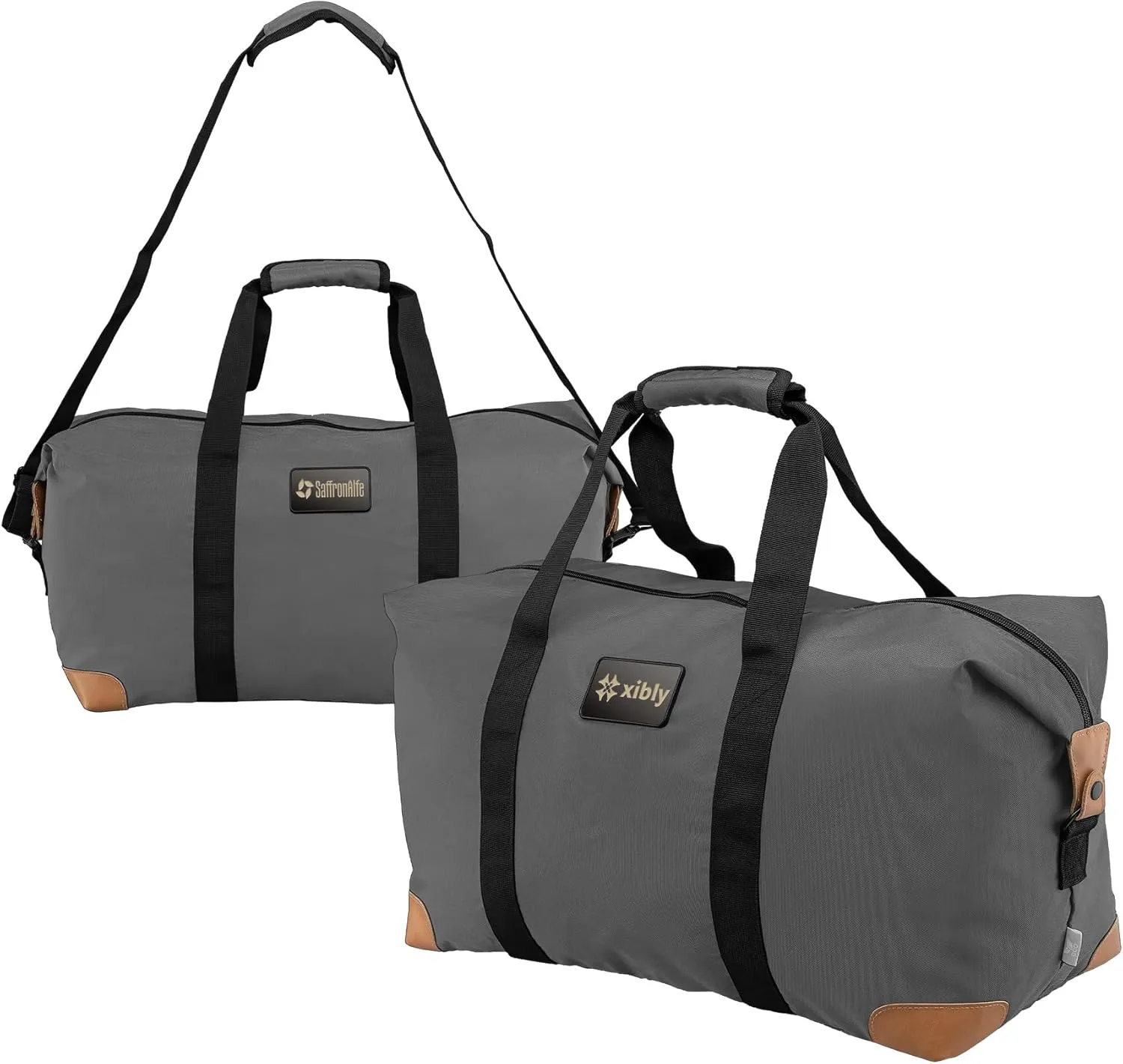 Custom Bags, Navigator Collection - RPET 300D Duffel Bag, $28.09/pc, Qty 25 Personalized Bags with logo or text - Gray