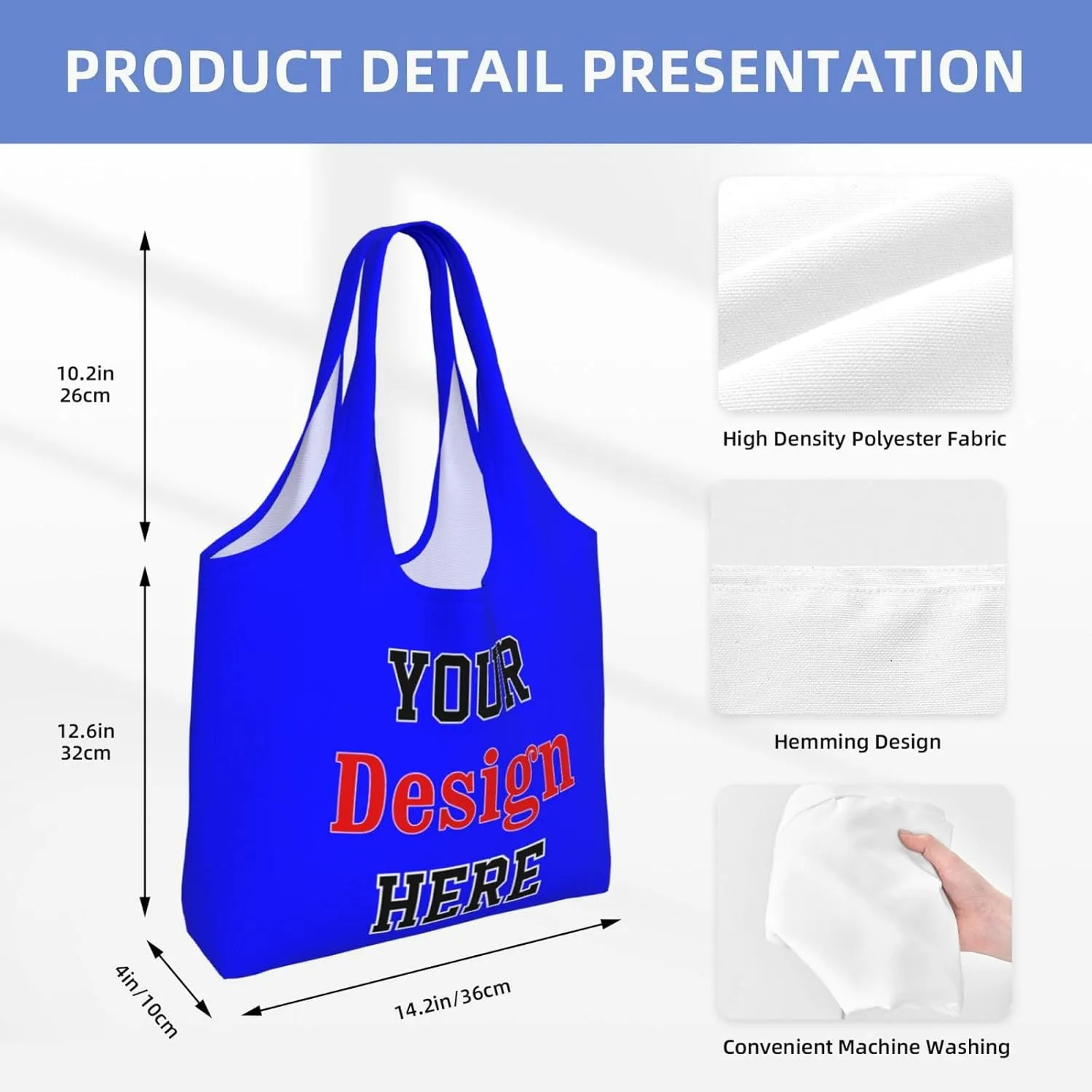 Custom Canvas Tote Bag Personalized Tote Bag For Women Men Custom Bags With Your Logo Image Text Name Customized Gifts