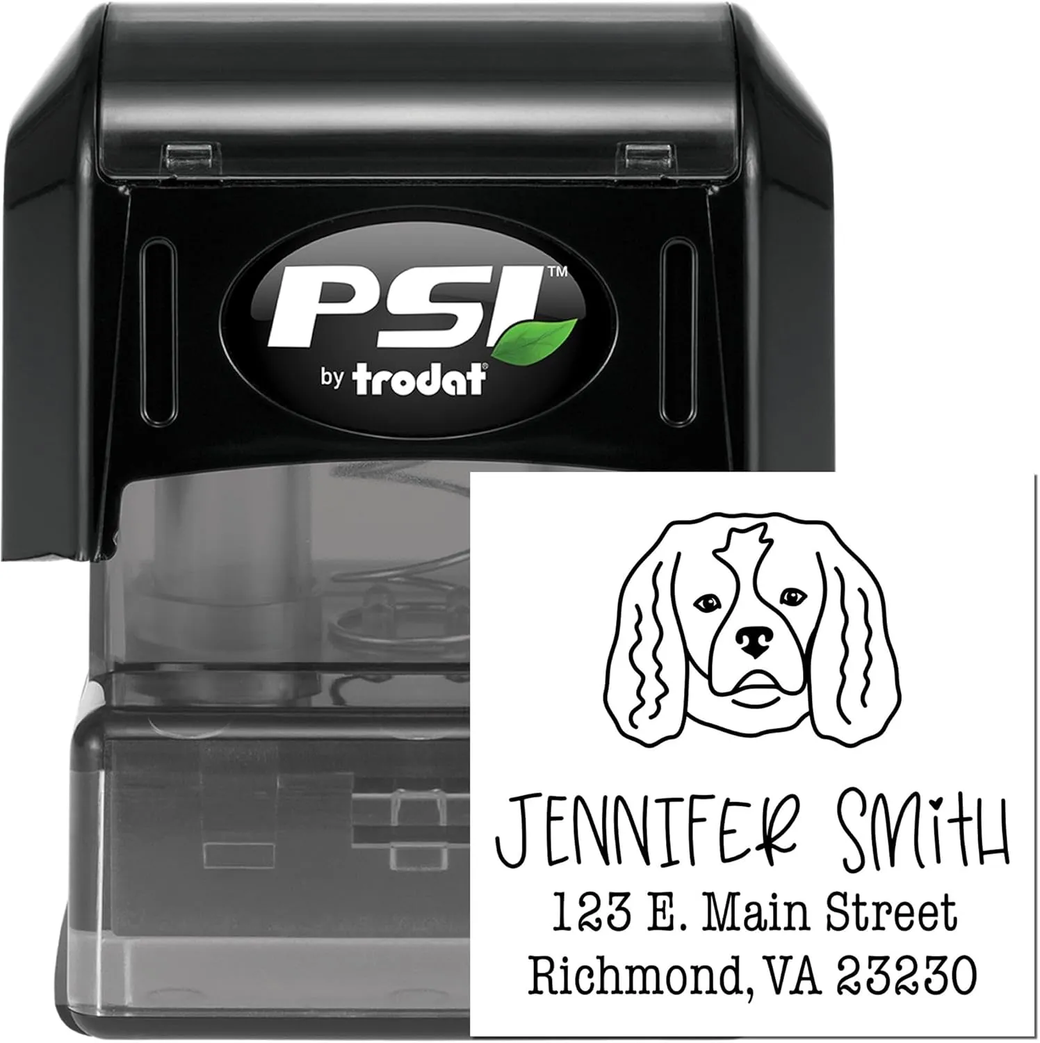 Custom Cavalier King Charles Spaniel Address Stamp - Personalized Name and Address Stamper for Lunch Bags - Unique Pet-Themed Mailing Address Stamp - Gift for Dog Lovers