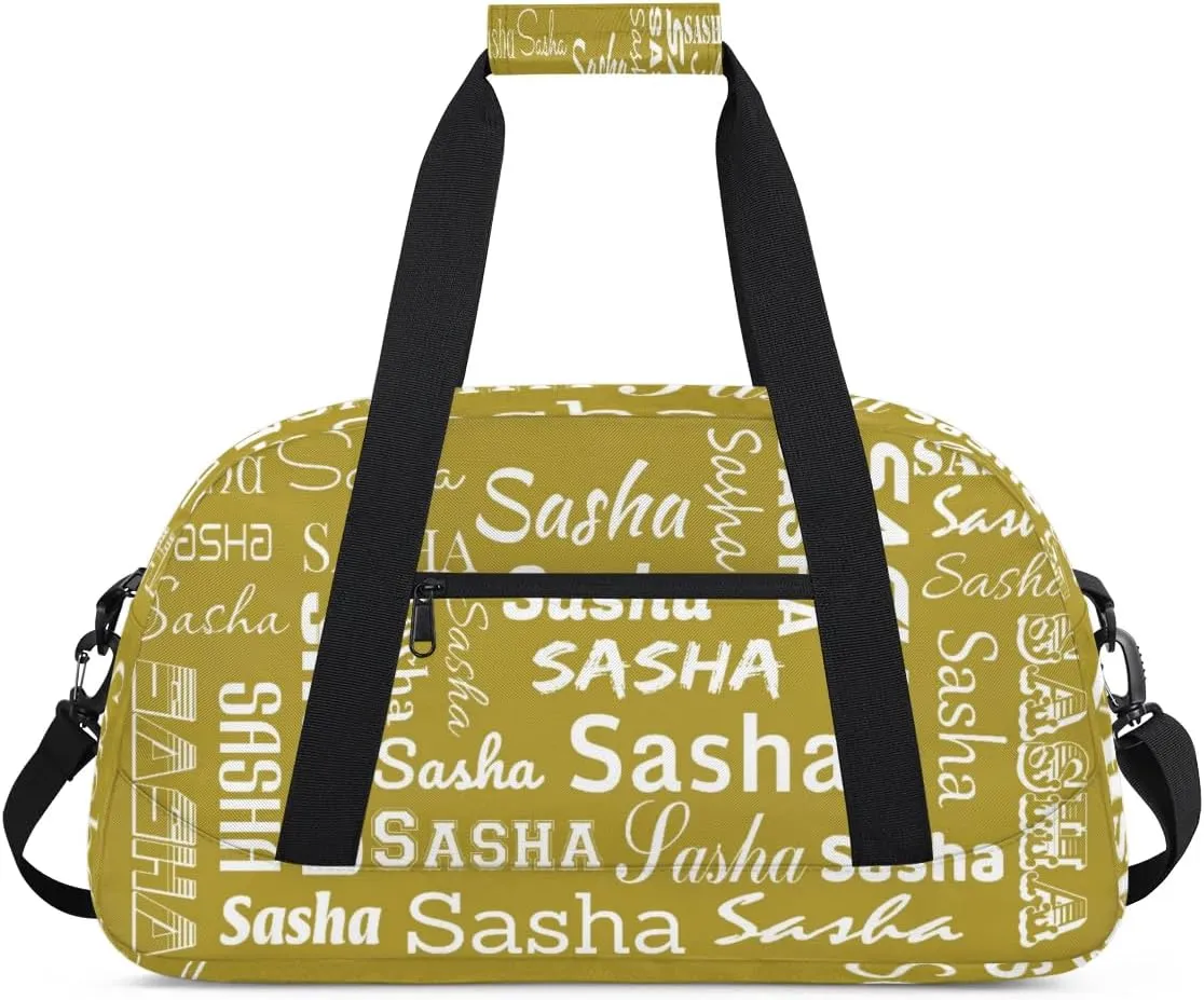 Custom Cheer Bag Dance Gym Bags for Women, Personalized Name Sport Duffel Bag Weekender Bags Travel Duffel Bags Brown Personalized Gifts