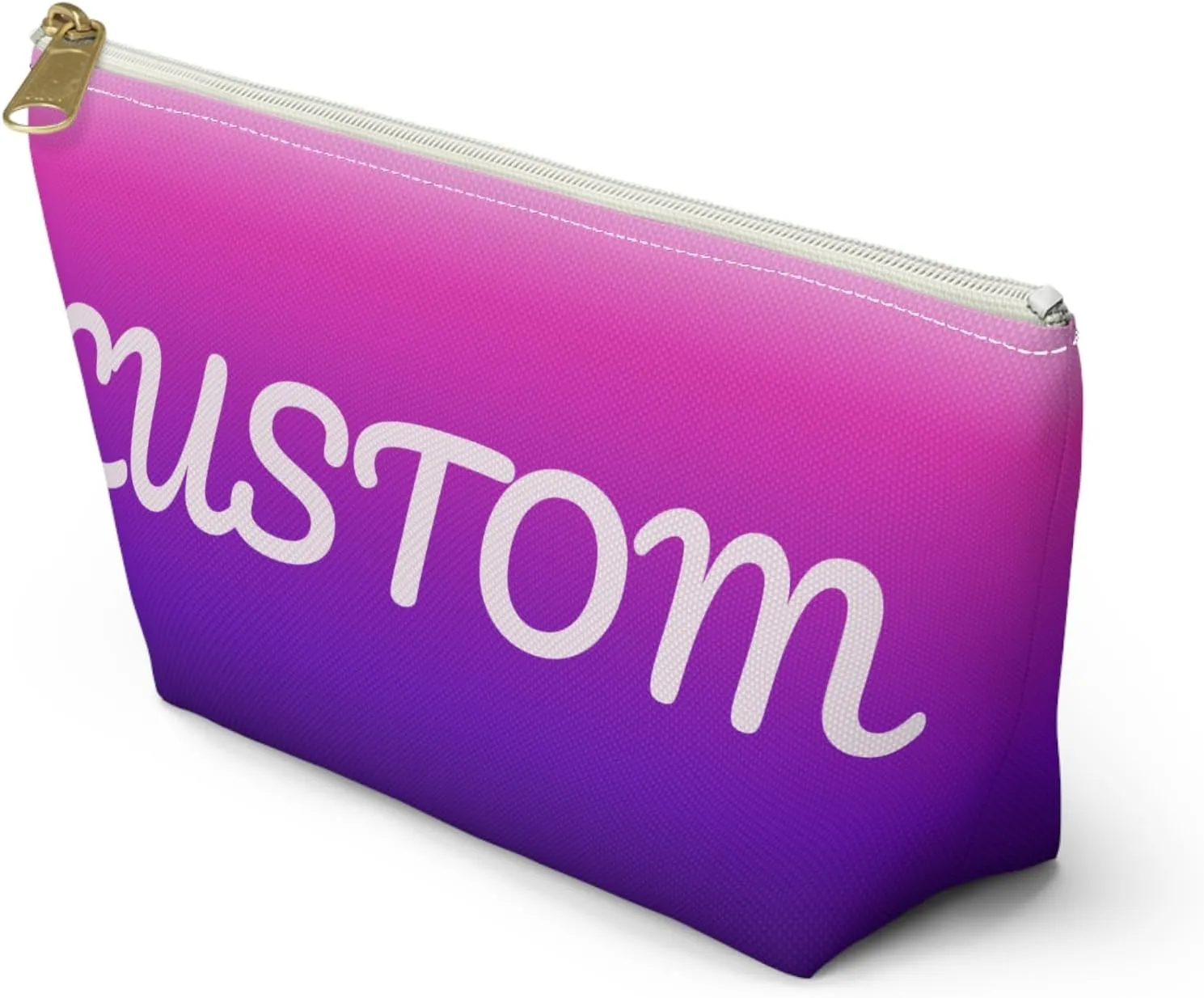 Custom Cosmetic Bags Personalized Accessory Pouch Women Travel Toiletry Case Small Bag Custom Pouch Zipper Closure Lining (T-bottom)