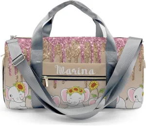 Custom Duffel Bag Dripping Gold Rose Glitter Elephant Sunflower Adventure Awaits: Best Travel Bags for Hiking and Sports