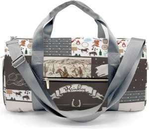 Custom Duffel Bag Western Vintage Cowboy Life Adventure Awaits: Best Travel Bags for Hiking and Sports