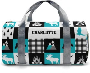 Custom Duffel Bag Wild Animal Owl Plaid Adventure Awaits: Best Travel Bags for Hiking and Sports