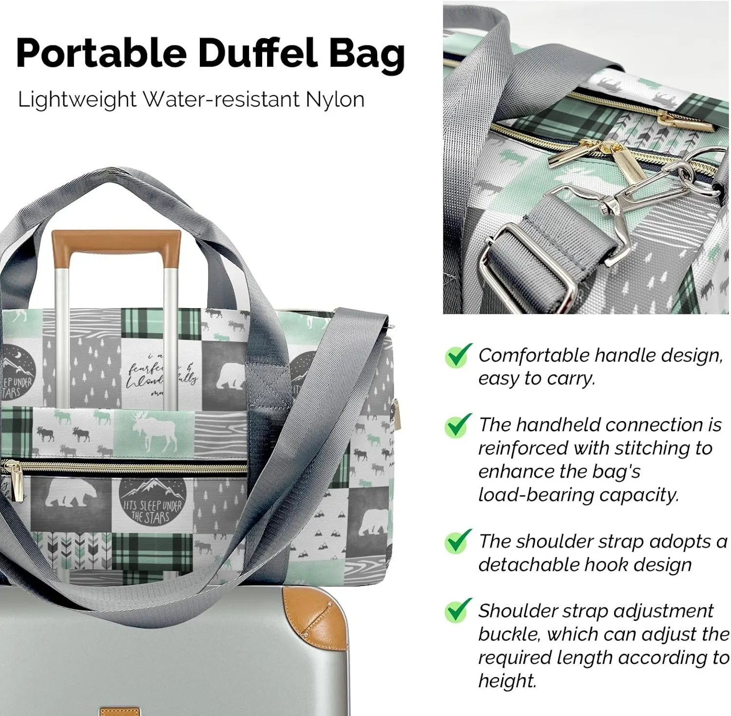 Custom Duffel Bag Wild Free Bear Adventure Adventure Awaits: Best Travel Bags for Hiking and Sports
