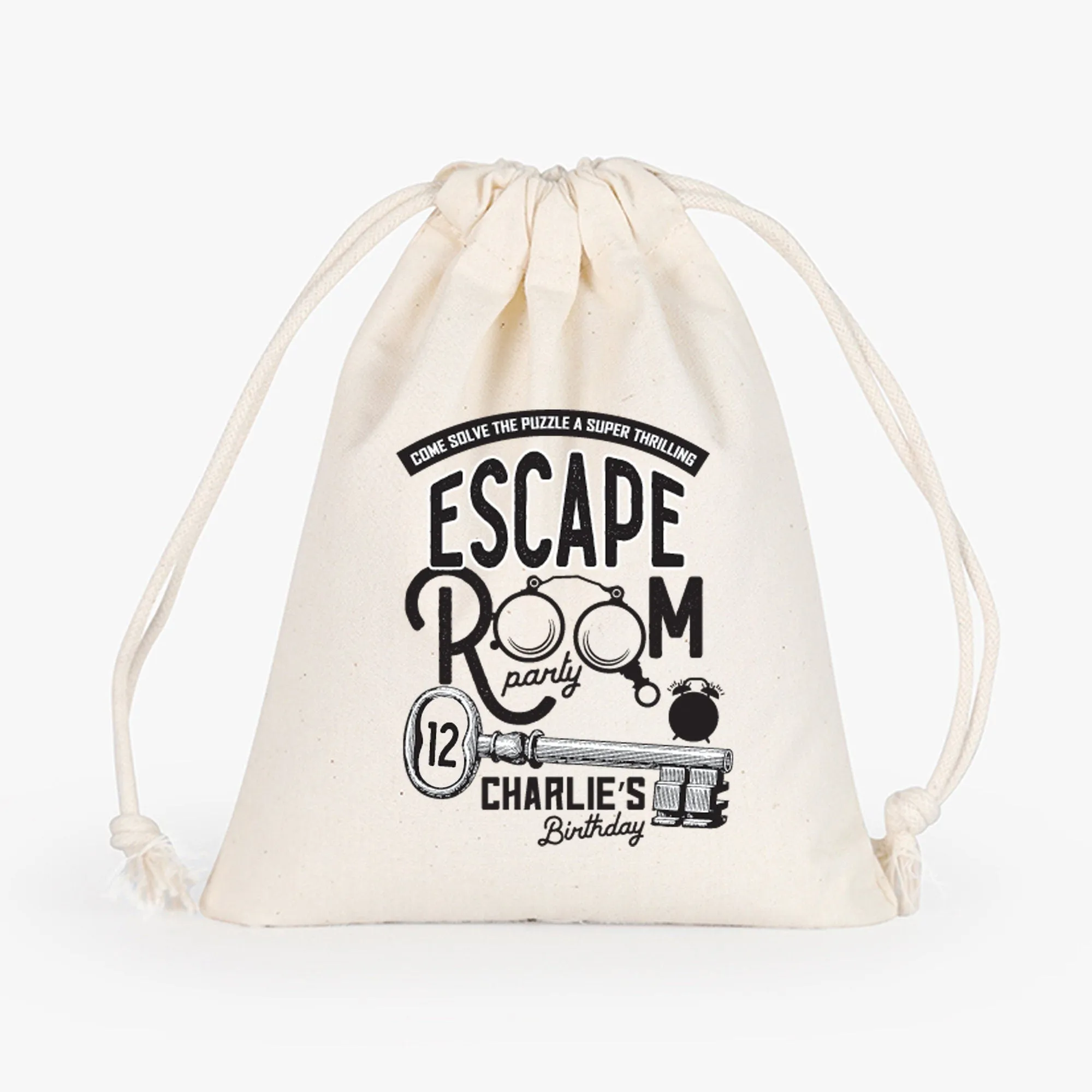 Custom Escape Room Party Bags - Mystery Gift Party Favor Bag - Birthday gift bag -  Kids Birthday Party favor - Escape Room Goodie bags