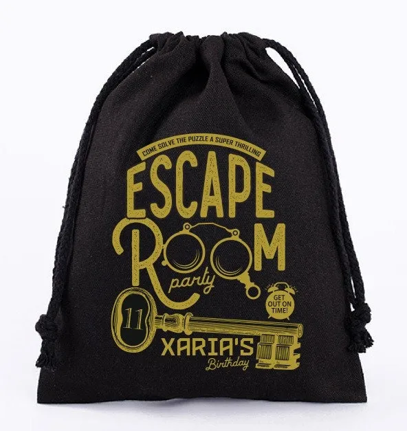 Custom Escape Room Party Bags - Mystery Gift Party Favor Bag - Birthday gift bag -  Kids Birthday Party favor - Escape Room Goodie bags