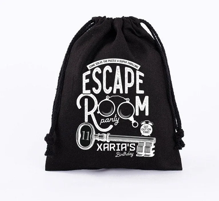 Custom Escape Room Party Bags - Mystery Gift Party Favor Bag - Birthday gift bag -  Kids Birthday Party favor - Escape Room Goodie bags