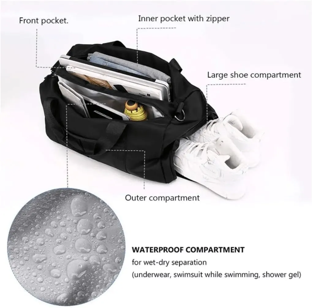 Custom Gym Bag - Durable & Stylish Personalized Duffle for Men & Women (Black)