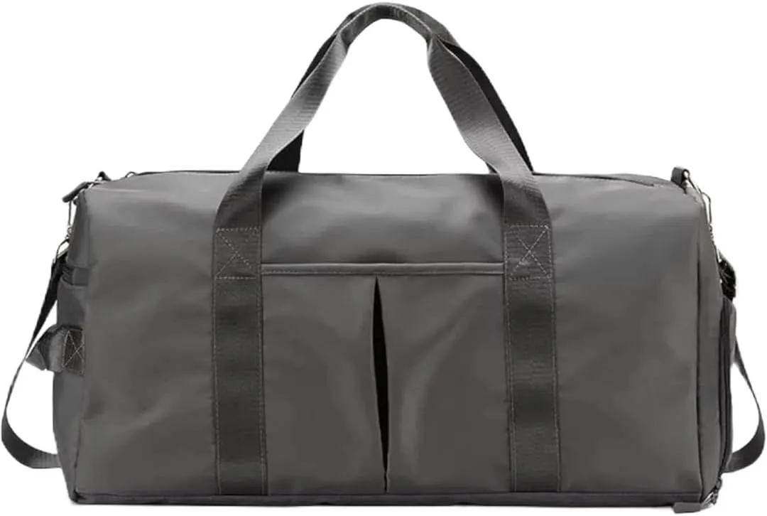 Custom Gym Bag - Durable & Stylish Personalized Duffle for Men & Women (Grey With Text)