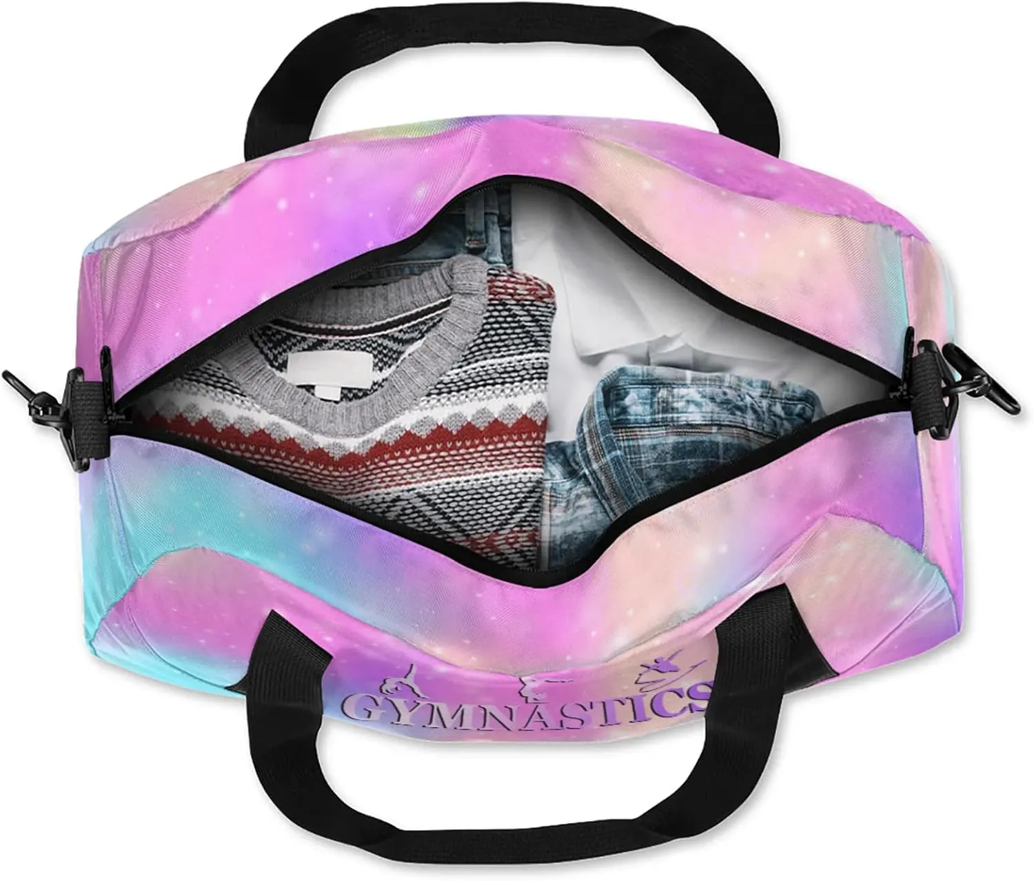 Custom Gymnastics Duffel Bag Personalized Name Dance Ballet Bags Waterproof Customized
