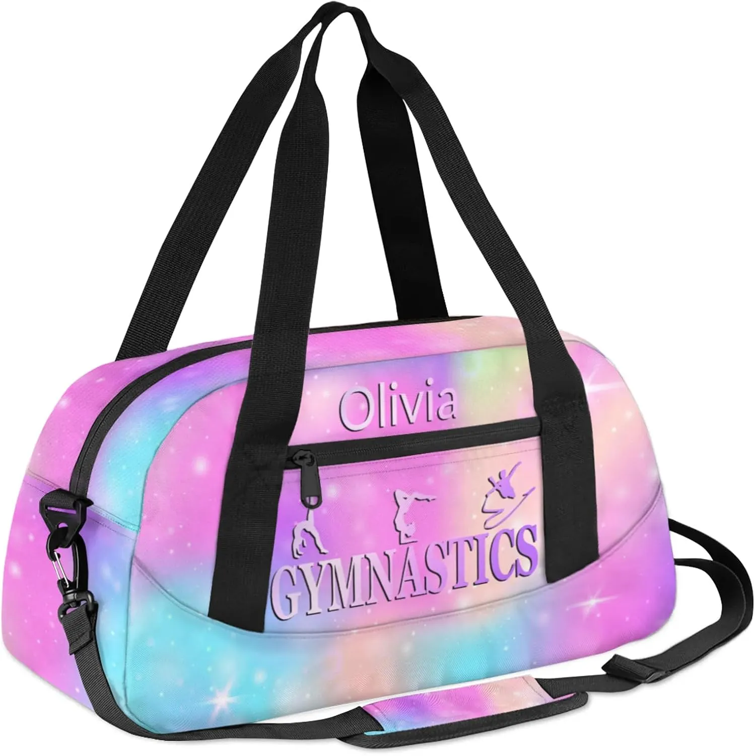 Custom Gymnastics Duffel Bag Personalized Name Dance Ballet Bags Waterproof Customized