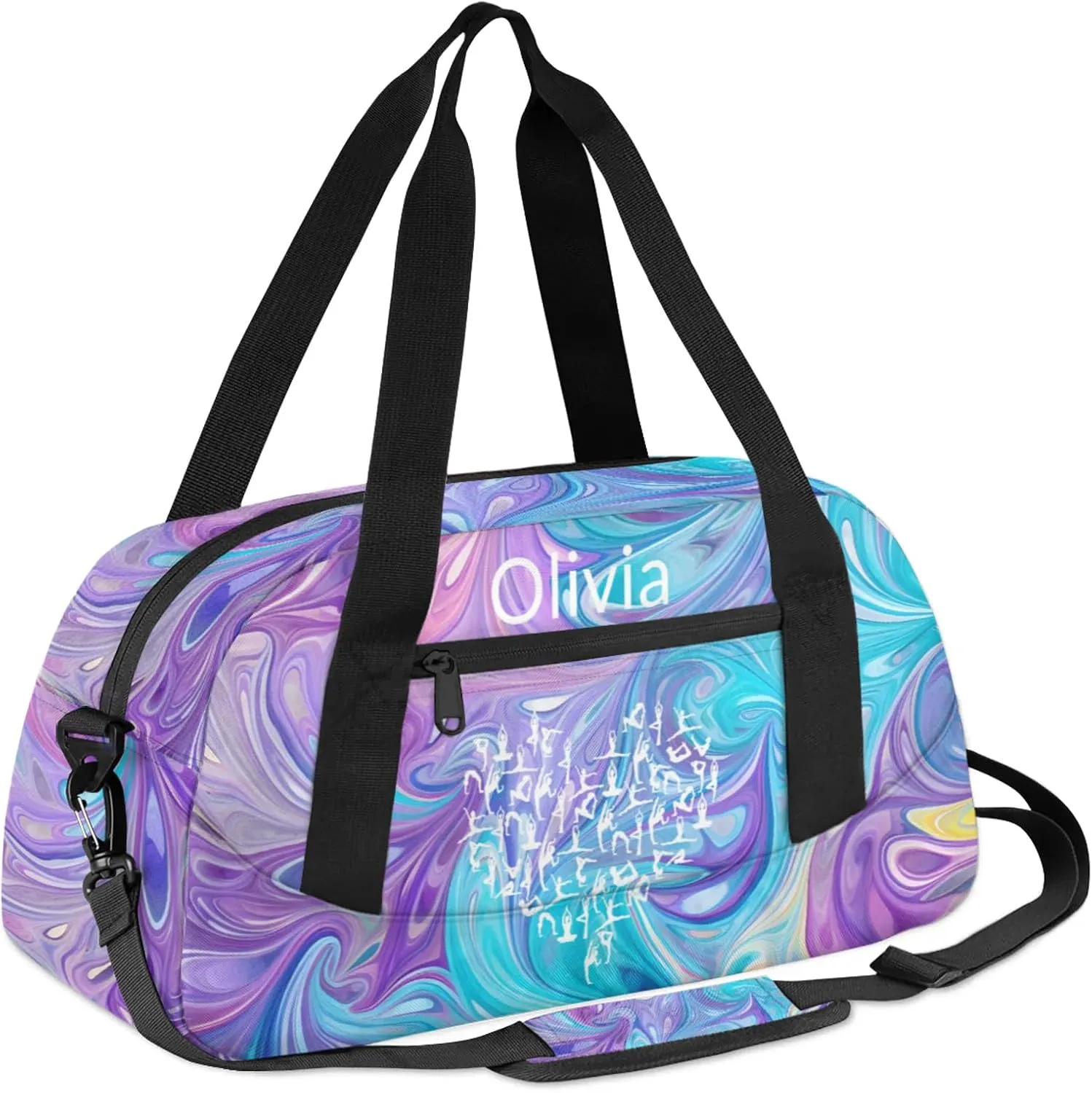 Custom Gymnastics Duffel Bag Personalized Name Dance Ballet Bags Waterproof Customized