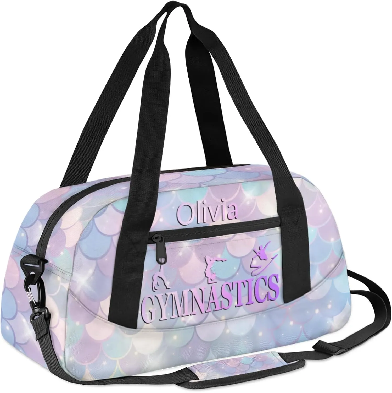 Custom Gymnastics Duffel Bag Personalized Name Dance Ballet Bags Waterproof Customized