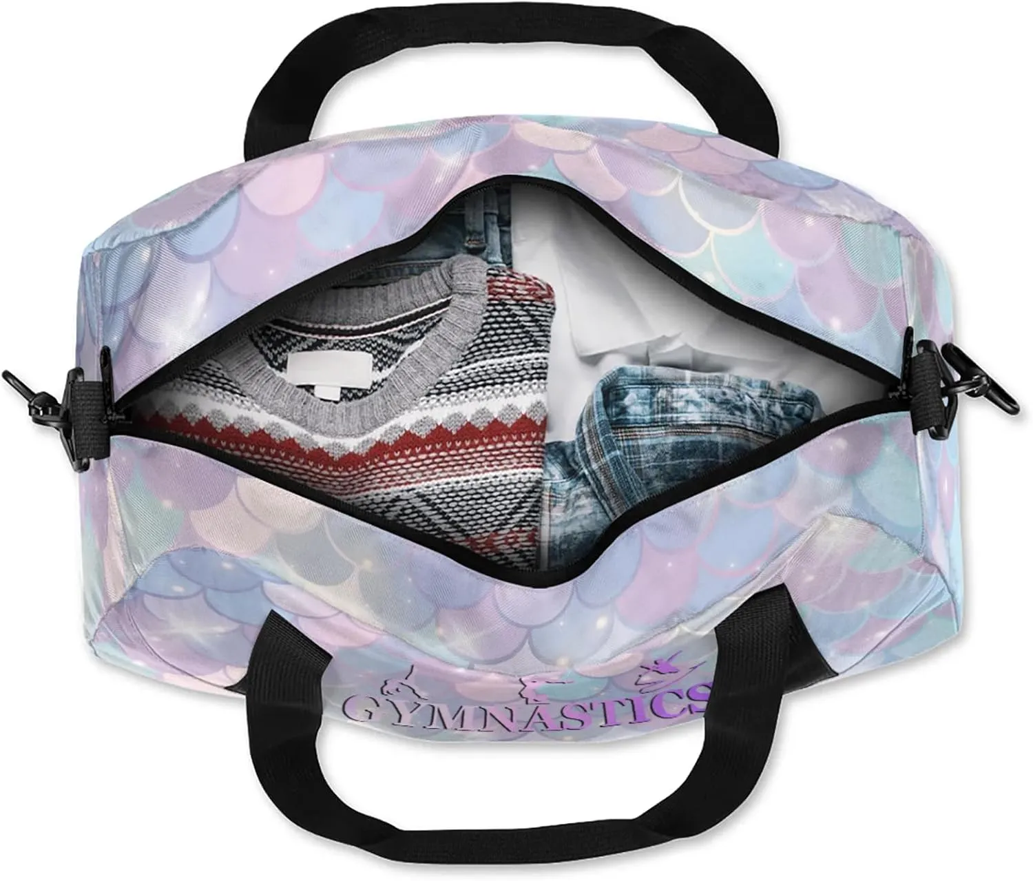 Custom Gymnastics Duffel Bag Personalized Name Dance Ballet Bags Waterproof Customized