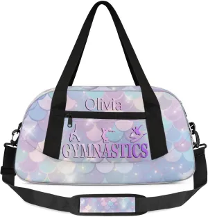 Custom Gymnastics Duffel Bag Personalized Name Dance Ballet Bags Waterproof Customized