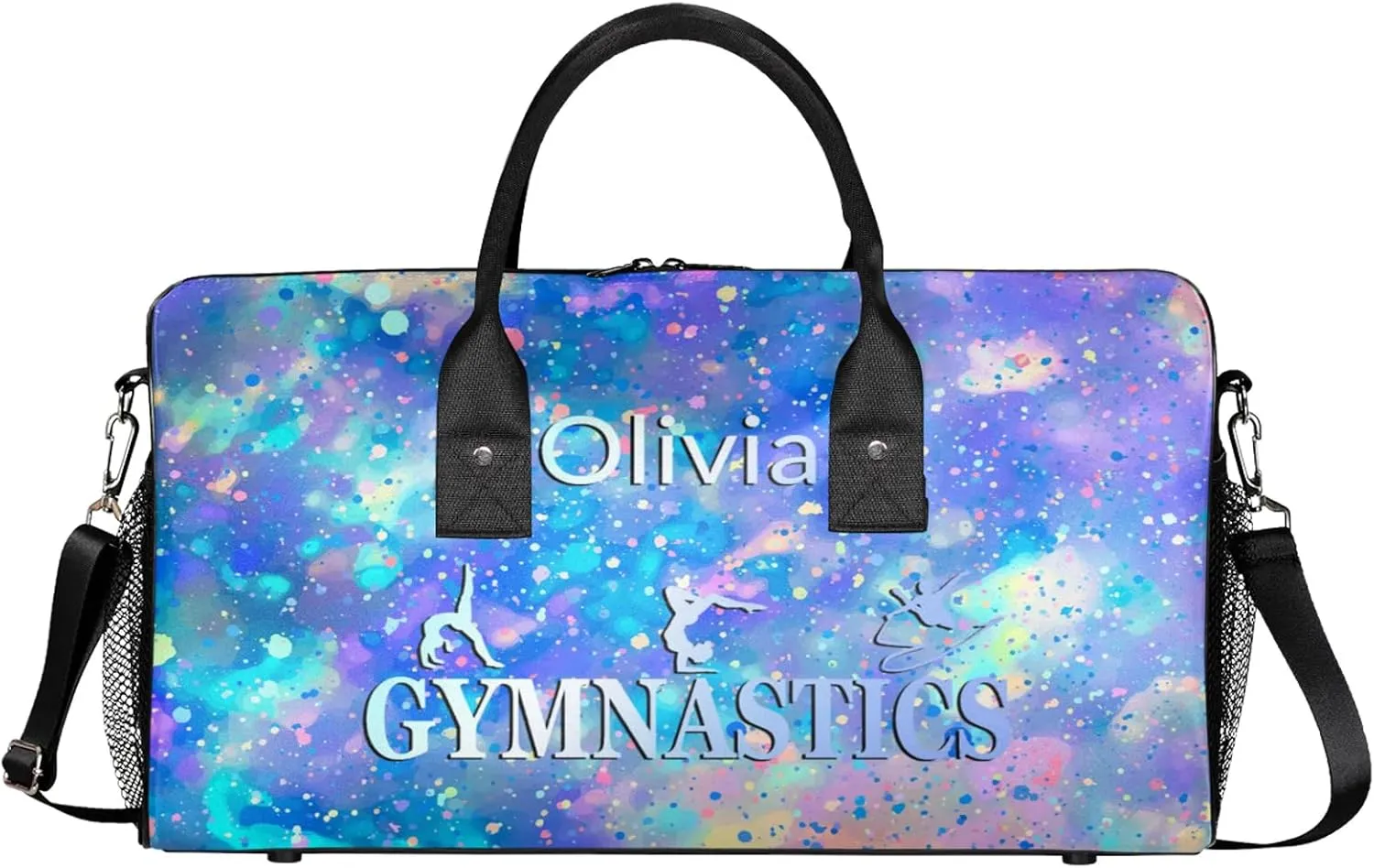 Custom Gymnastics Duffel Bag Personalized Name Dance Ballet Bags Waterproof