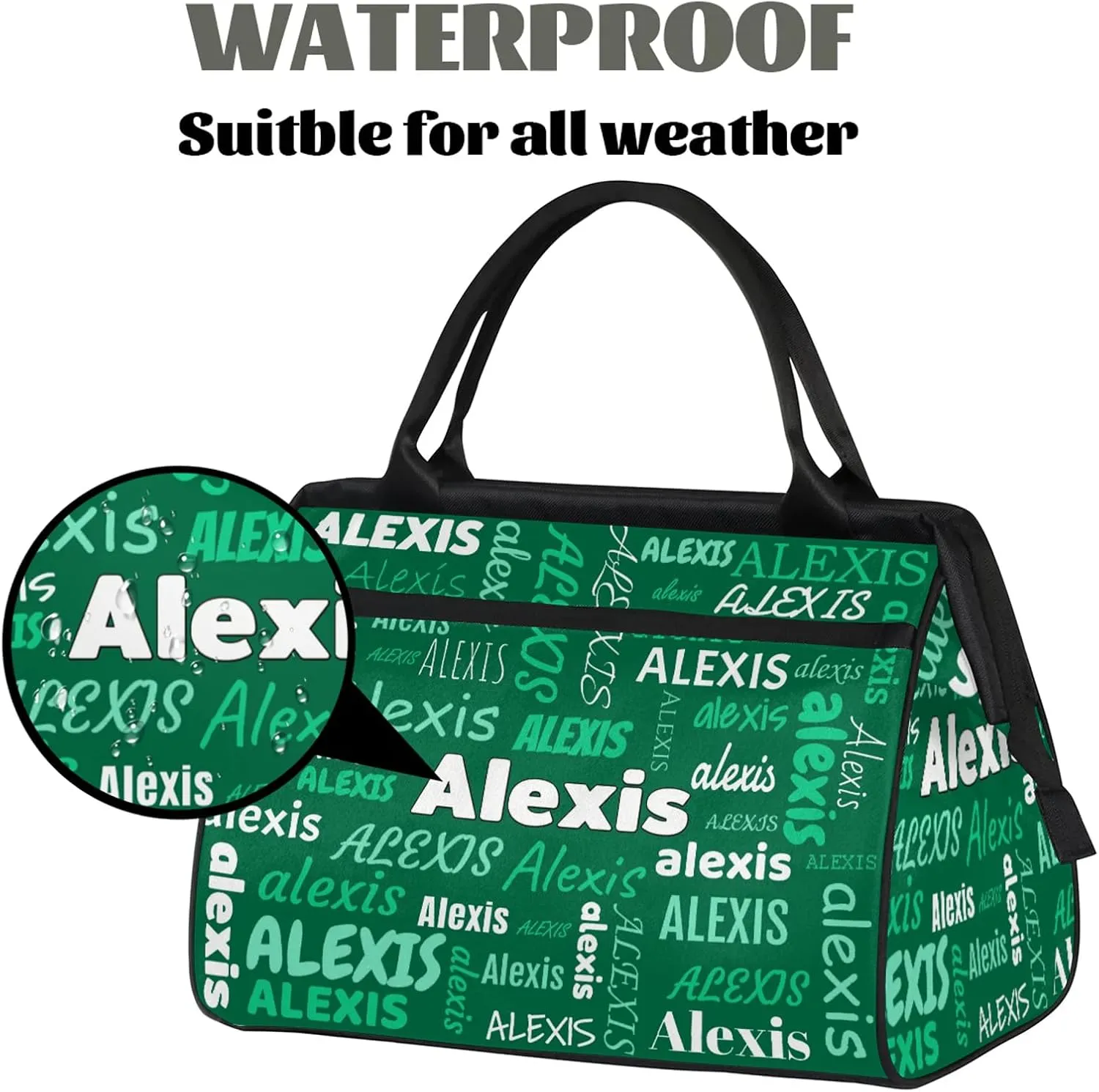 Custom Gymnastics Duffel Bag Personalized Name Dance Ballet Bags Waterproof
