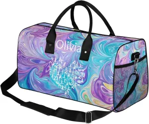 Custom Gymnastics Duffel Bag Personalized Name Dance Ballet Bags Waterproof