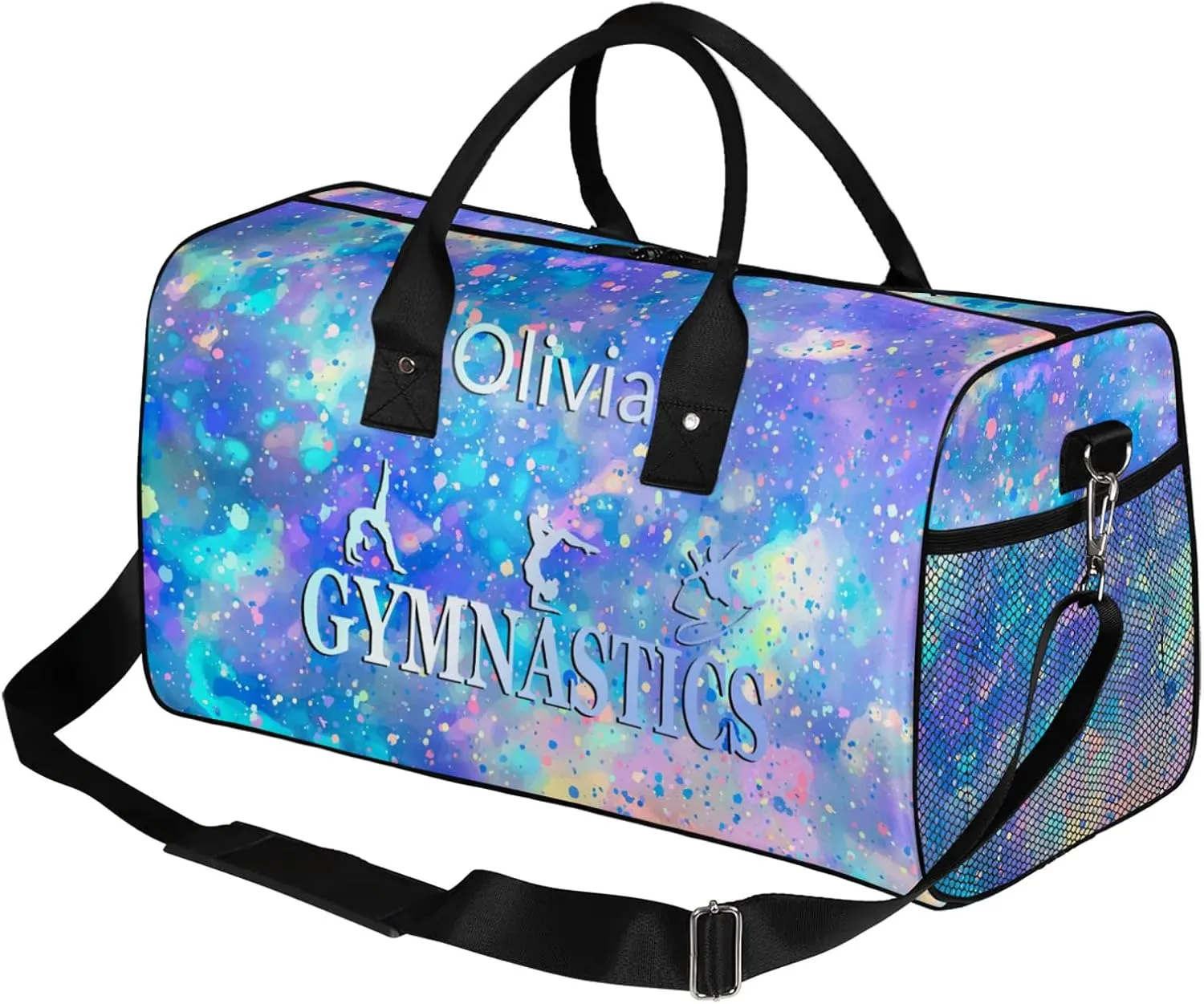 Custom Gymnastics Duffel Bag Personalized Name Dance Ballet Bags Waterproof