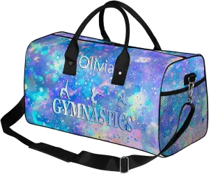 Custom Gymnastics Duffel Bag Personalized Name Dance Ballet Bags Waterproof