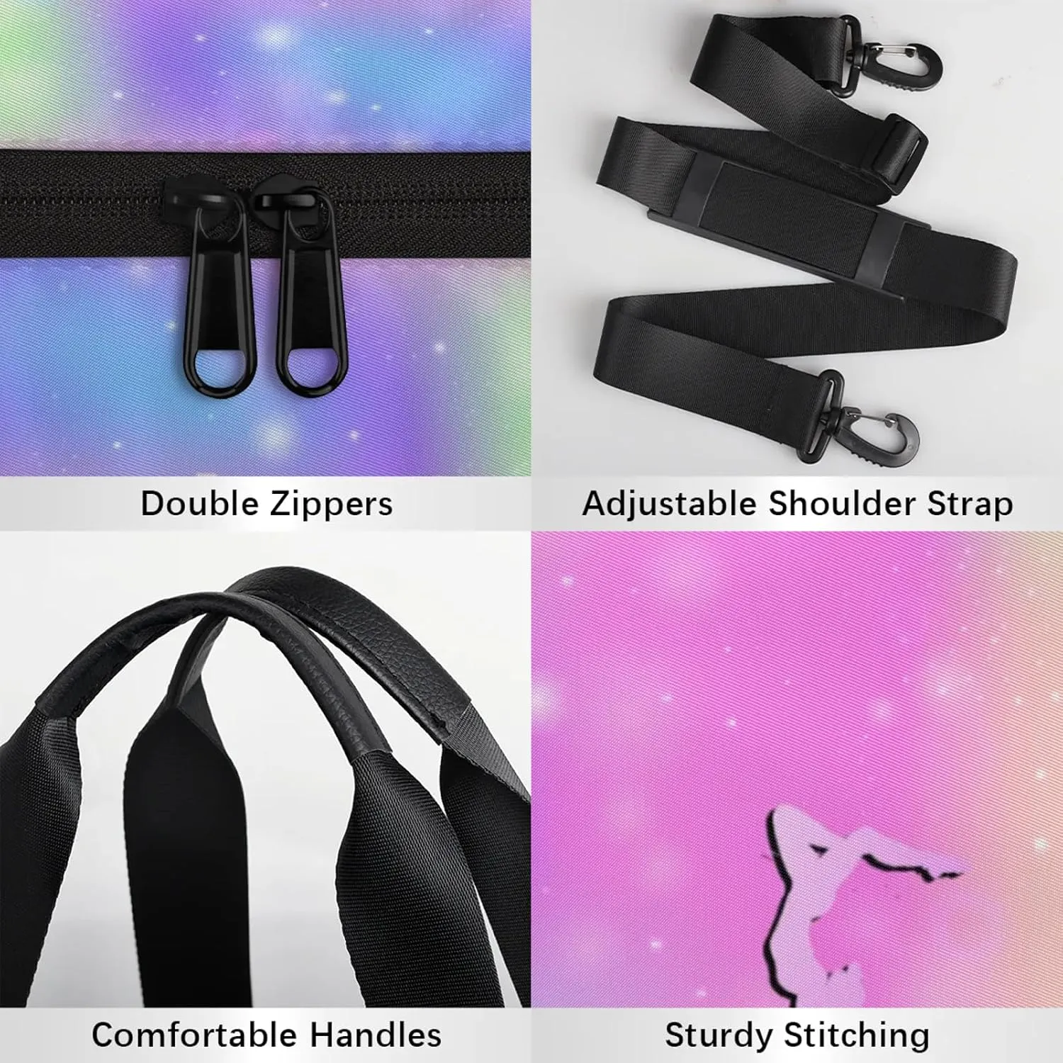 Custom Gymnastics Duffel Bag Round Personalized Name Dance Ballet Bags Waterproof