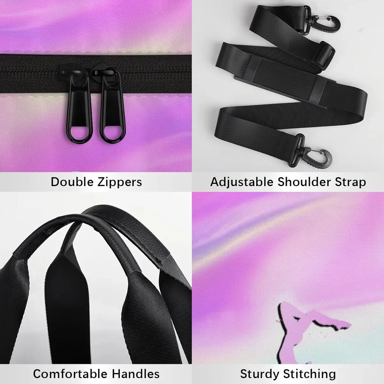 Custom Gymnastics Duffel Bag Round Personalized Name Dance Ballet Bags Waterproof