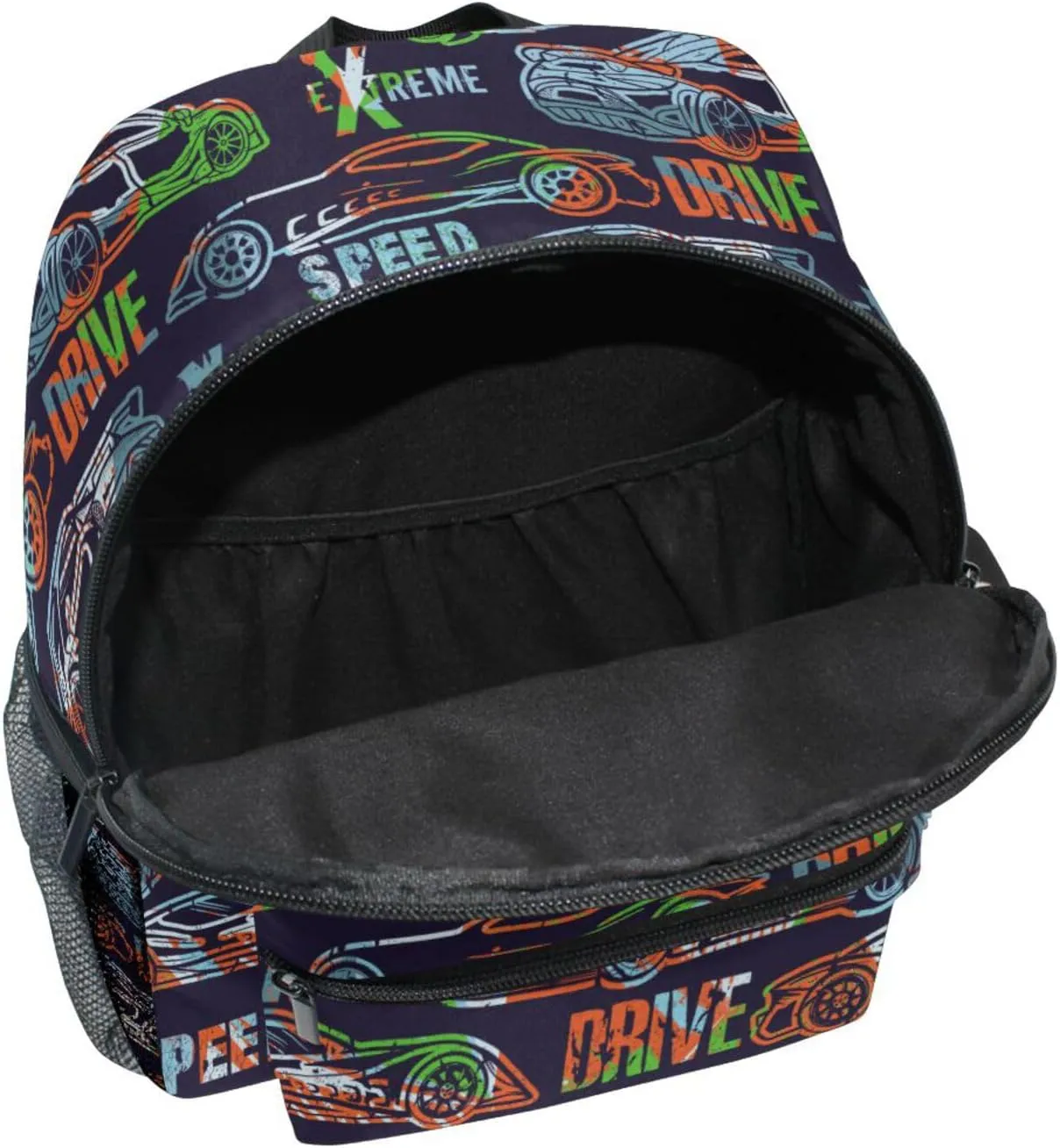 Custom Kids Toddler Backpack, Race Car Backpack for Boys Girls, Preschool School Children Schoolbag Nursery Junior Primary Student Travel Bag