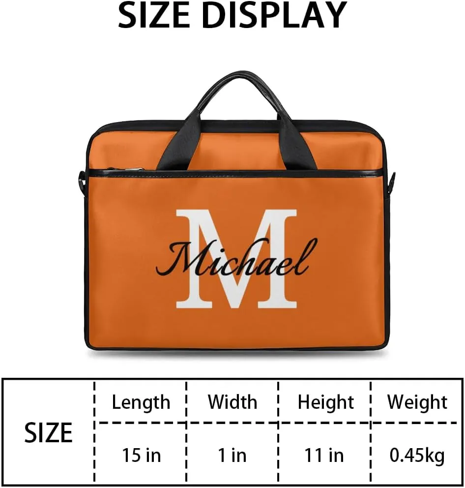 Custom Laptop Bag with Name Personalized Shoulder Bag Lightweight Computer Bag Messenger Bags with Handle