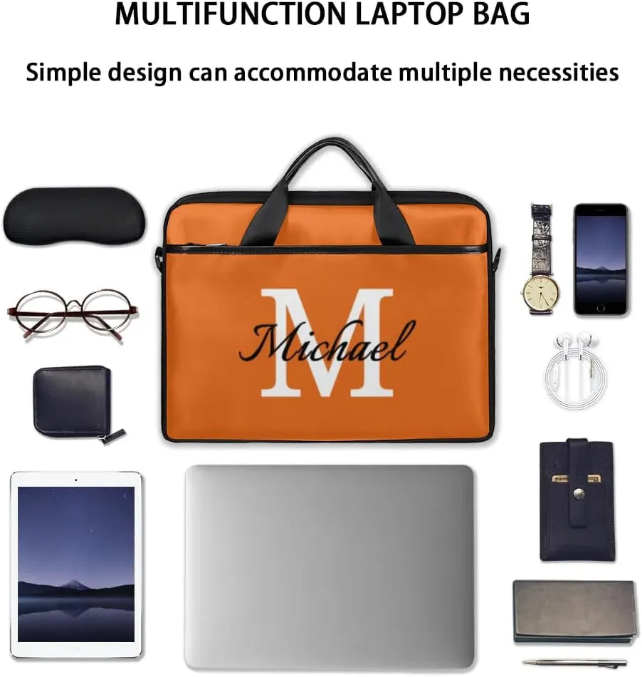 Custom Laptop Bag with Name Personalized Shoulder Bag Lightweight Computer Bag Messenger Bags with Handle