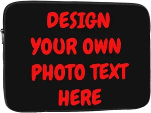 Custom Laptop Sleeve Bag, Personalized Laptop Case Tablet Bag Briefcase with Photo Text, Notebook Protective Carrying Bags 12 inch