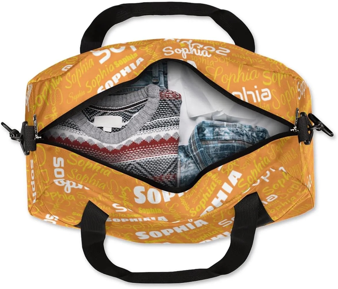 Custom Name Kids Duffel Bags Custom Sport Duffel Bag for Boys Girls, Customized Overnight Bag for Kids