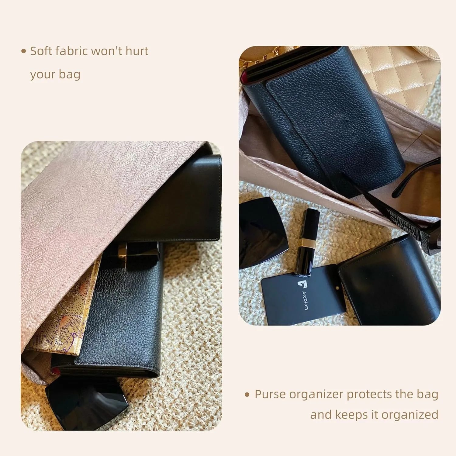 Custom Purse Organizer or Pillow Insert for Hermes Geta Bags Bag, Offering 80 Colors to Choose