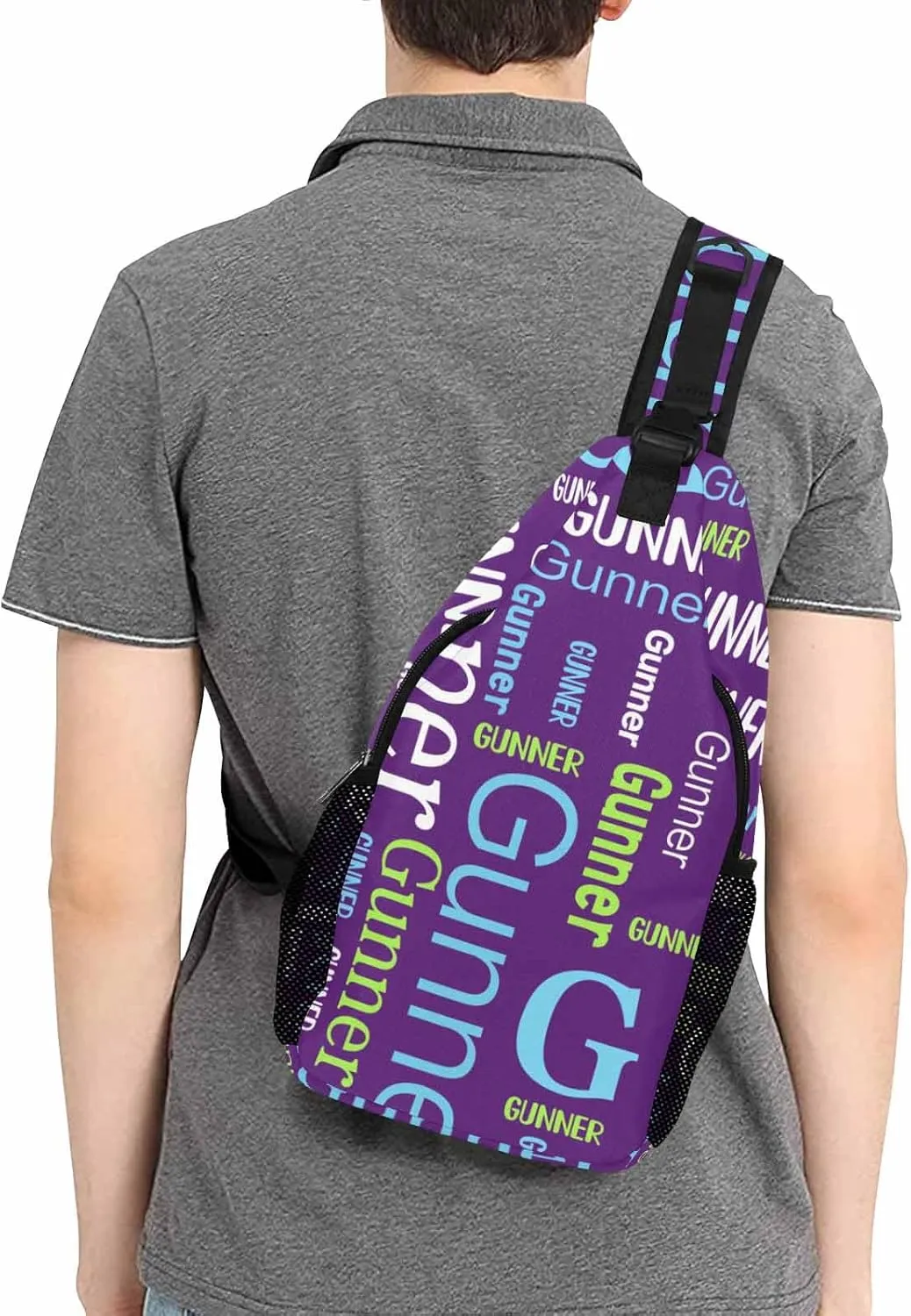 Custom Sling Bag, Personalized Chest Bags Men Women Customized Photo Text Backpack Crossbody Bag Travel Daypack