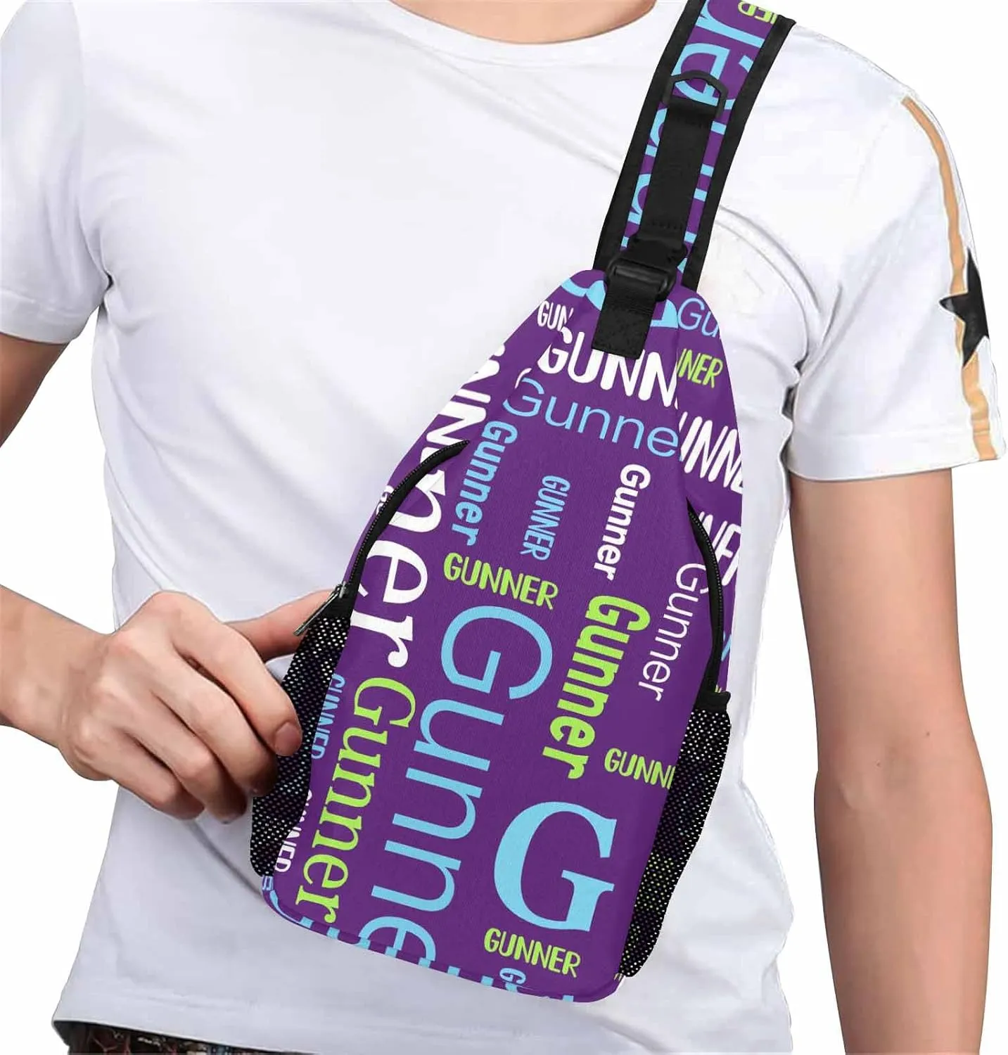 Custom Sling Bag, Personalized Chest Bags Men Women Customized Photo Text Backpack Crossbody Bag Travel Daypack