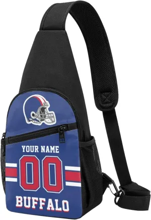 Custom Sling Bag, Personalized Crossbody Bags with Name and Number, Customize Sling Shoulder Backpack