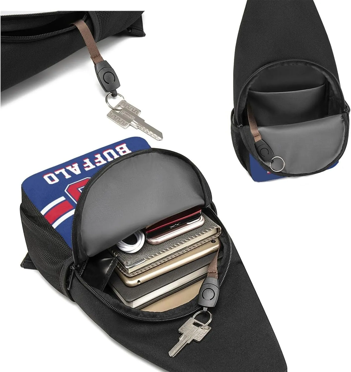 Custom Sling Bag, Personalized Crossbody Bags with Name and Number, Customize Sling Shoulder Backpack