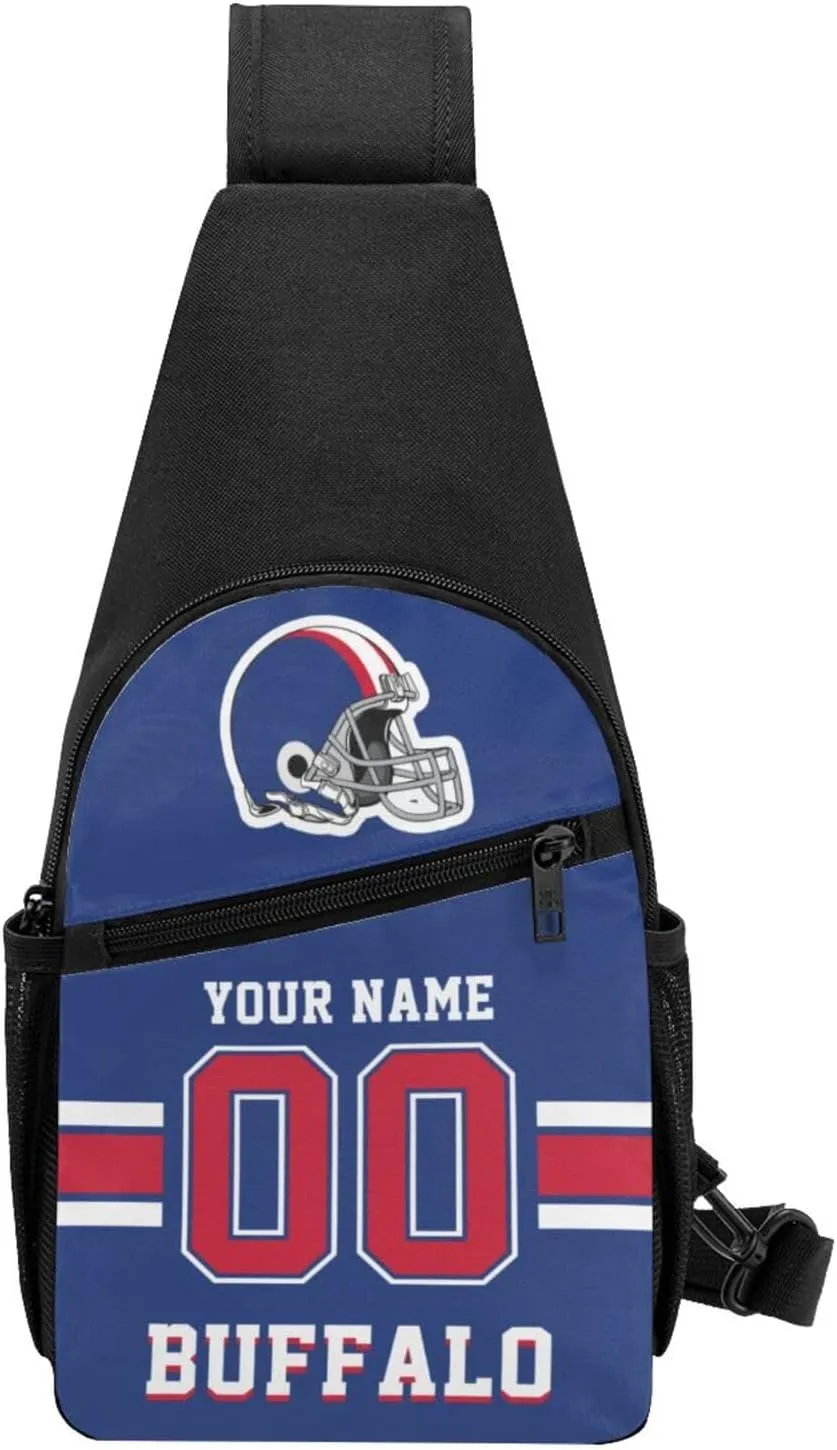 Custom Sling Bag, Personalized Crossbody Bags with Name and Number, Customize Sling Shoulder Backpack