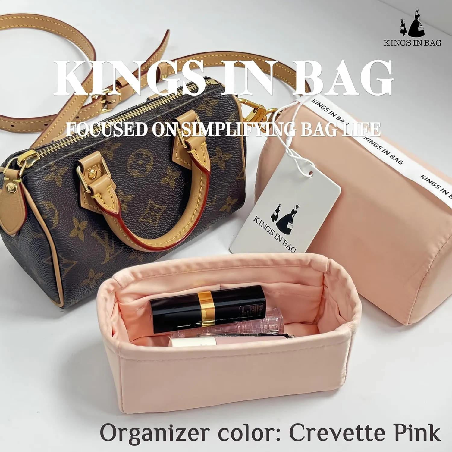 Custom Speedy Bag Organizer Insert, Silky Purse Insert Compatible with LV Speedy Bags, Lightweight Handbag Shaper for Daily Use (Custom Color)