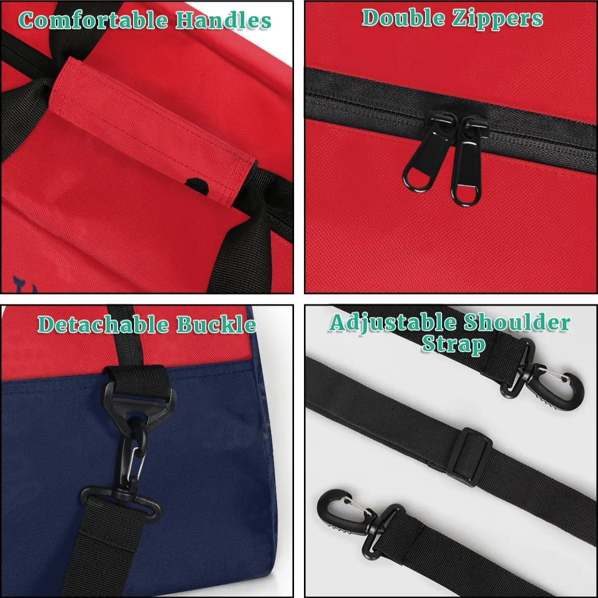 Custom Sport Duffel Bag for Boys, Personalized Kids Gym Bag, Overnight Weekender Bags for Teens, Travel Duffle Bag for Girls, Navy Blue Martial Arts Male