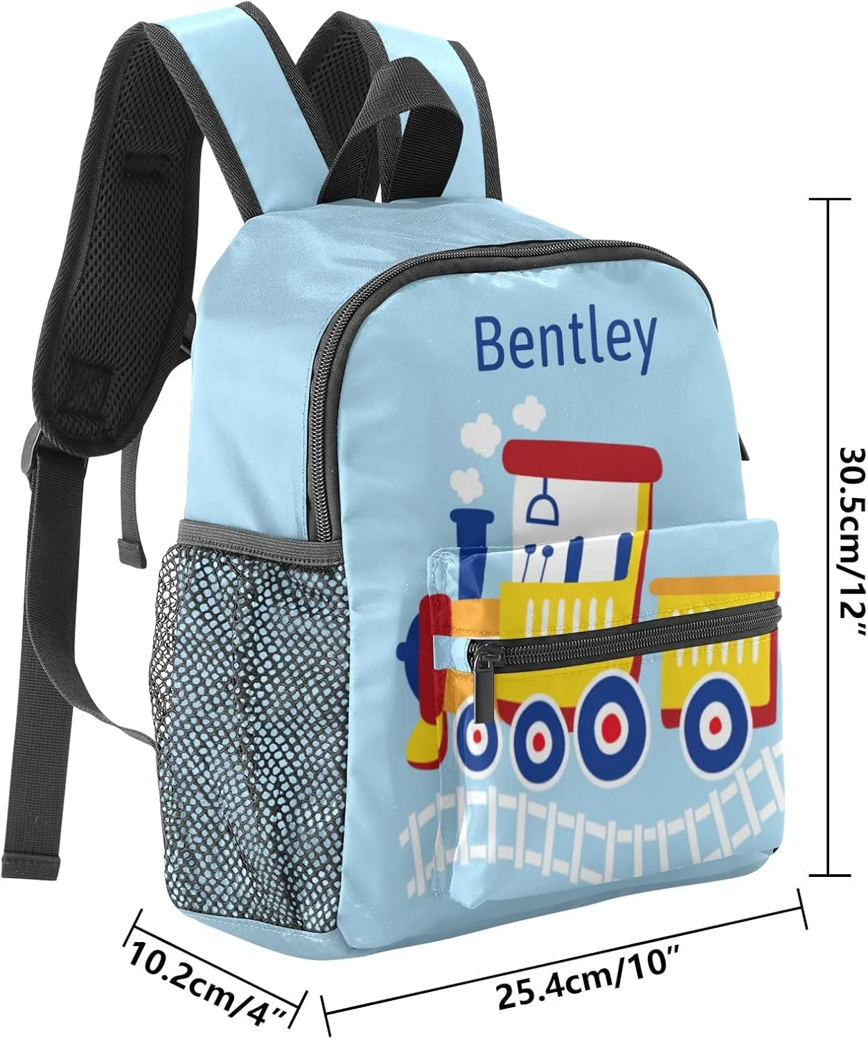 Custom Toddler Kids Bag,Cartoon Cute Train Personalized Preschool Backpack for Gift Boys Girl Nursery Bags