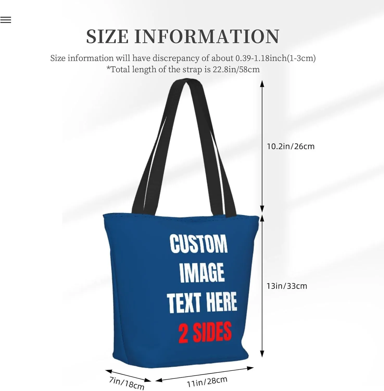 Custom Tote Bag With Logo Photo, Custom Bag, Personalized Shopping Bags Reusable Grocery Bags Bulk For Work Travel Gifts