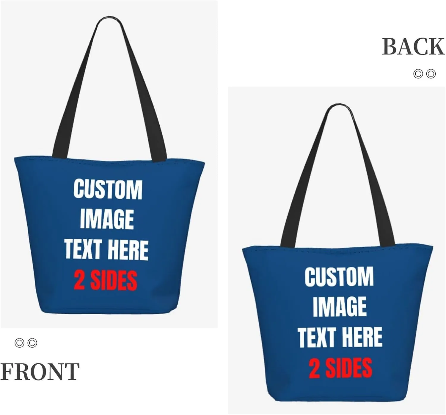 Custom Tote Bag With Logo Photo, Custom Bag, Personalized Shopping Bags Reusable Grocery Bags Bulk For Work Travel Gifts