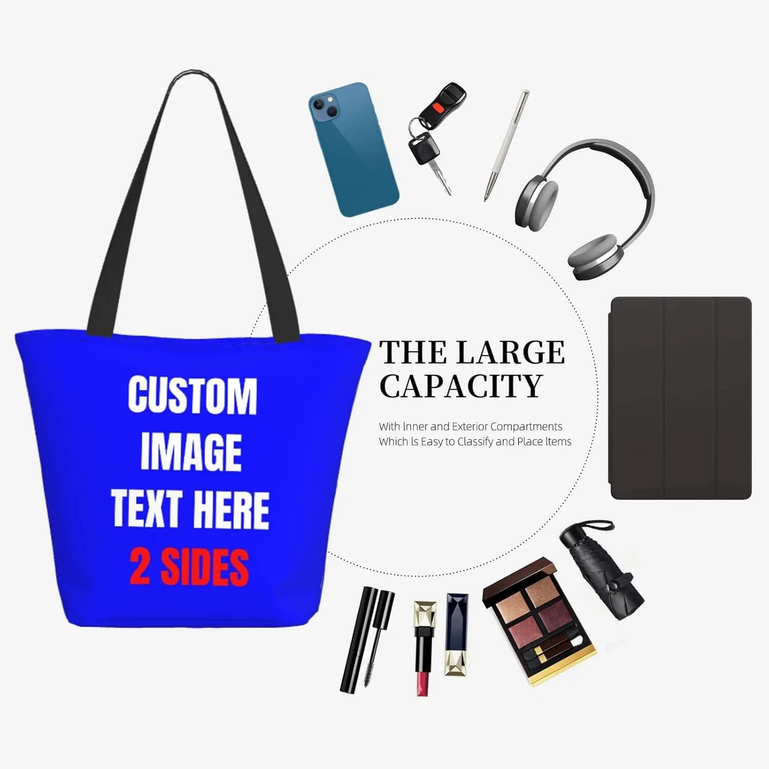 Custom Tote Bag With Logo Photo, Custom Bag, Personalized Shopping Bags Reusable Grocery Bags Bulk For Work Travel Gifts