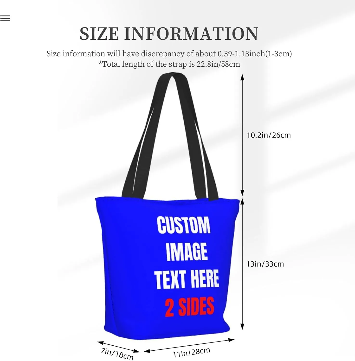 Custom Tote Bag With Logo Photo, Custom Bag, Personalized Shopping Bags Reusable Grocery Bags Bulk For Work Travel Gifts