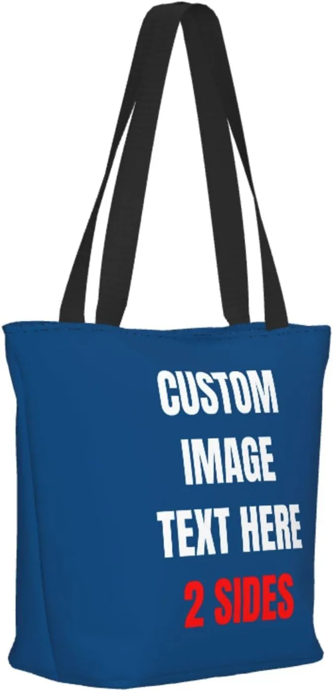 Custom Tote Bag With Logo Photo, Custom Bag, Personalized Shopping Bags Reusable Grocery Bags Bulk For Work Travel Gifts