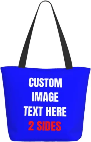 Custom Tote Bag With Logo Photo, Custom Bag, Personalized Shopping Bags Reusable Grocery Bags Bulk For Work Travel Gifts