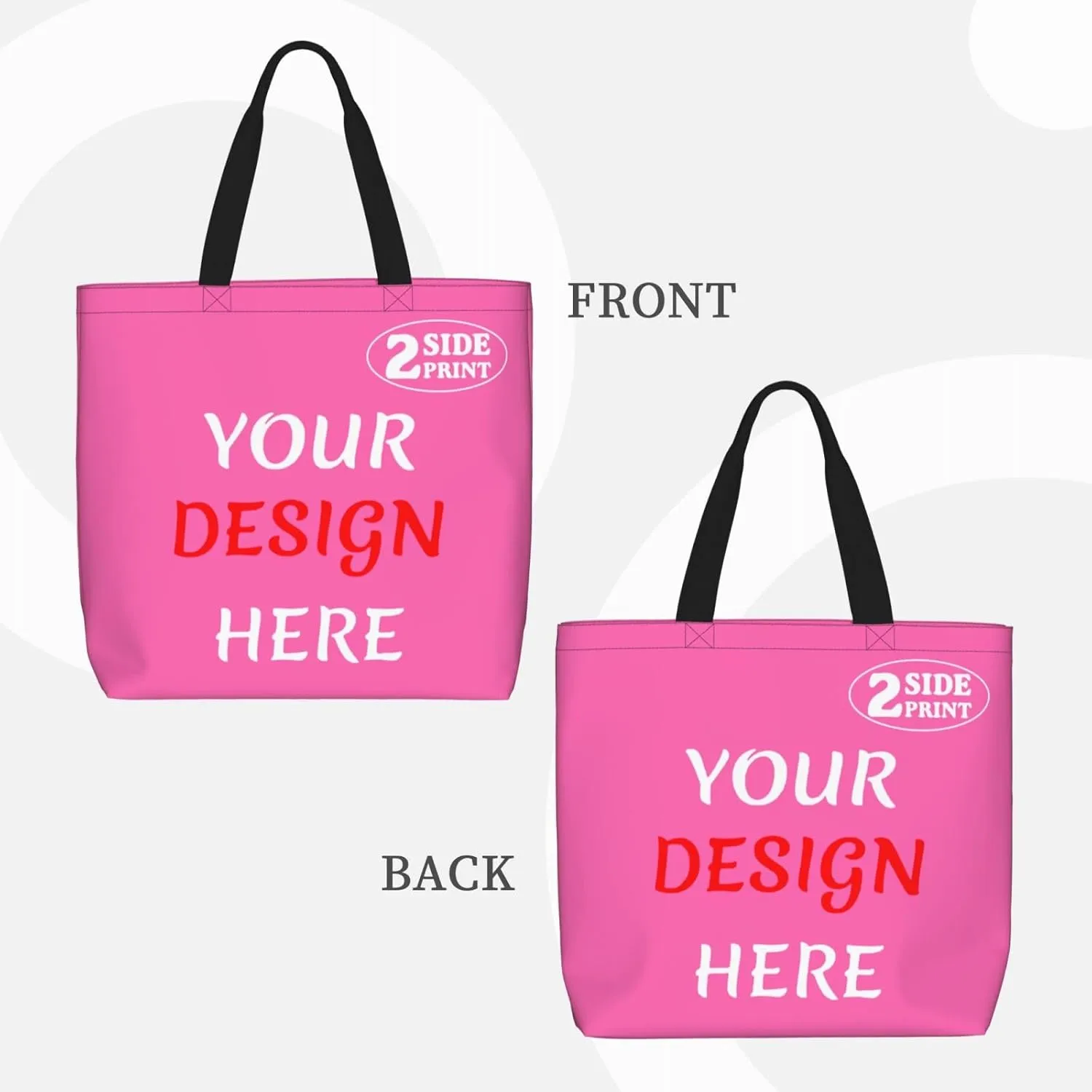 Custom Tote Bags Add Your Design For Business Travel Personalized Shoulder Beach Bag For Women Teachers